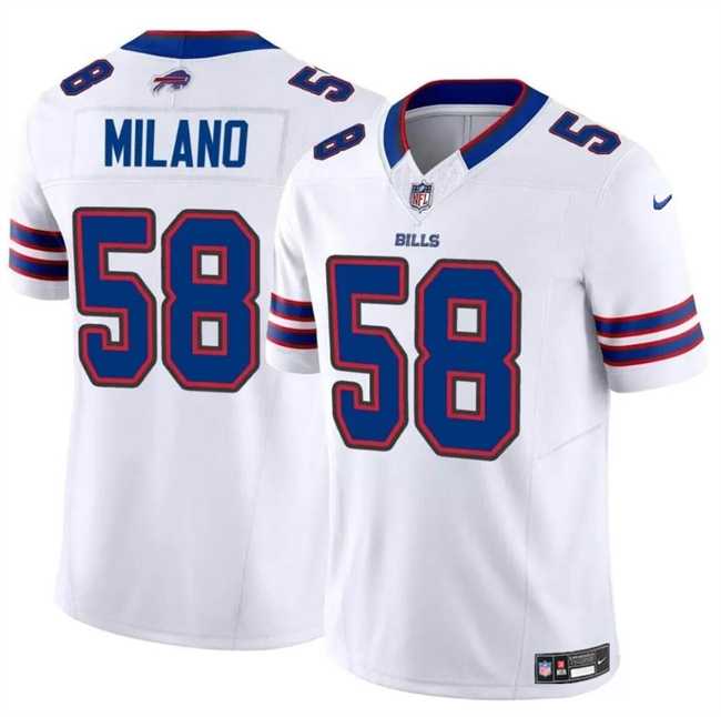 Men & Women & Youth Buffalo Bills #58 Matt Milano White 2024 F.U.S.E. Vapor Untouchable Limited Stitched Football Jersey,We sell and wholesale Men & Women & Youth Buffalo Bills #58 Matt Milano White 2024 F.U.S.E. Vapor Untouchable Limited Stitched Football Jersey on line form chian!